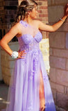 Langes Ballkleid mit einer Schulter KB1250