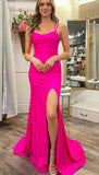 Scoop Neck Lace-Up Trumpet Long Prom Dress  KB1272