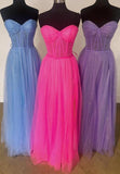 Glitzerndes, transparentes Korsett-A-Linien-Ballkleid KB1306 