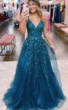 Leaf Lace Long Prom Dress KB1313