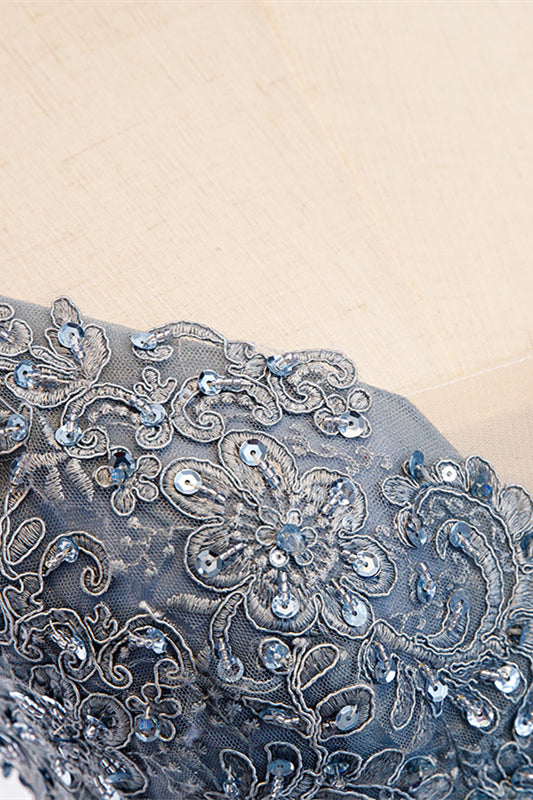 A-line Deep V Neck Beaded Appliques Multi-Layers Hi-Low Formal Prom Dress Homecoming Gowns