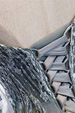 Graues A-Linien-Maxikleid mit Perlenapplikationen, Fliege und transparenten Trägern, formelles Abendkleid 