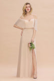 Stunning Simple Spaghetti Straps Tiered Prom Dresses | Side Slit Elegant Sleeveless Evening Dresses