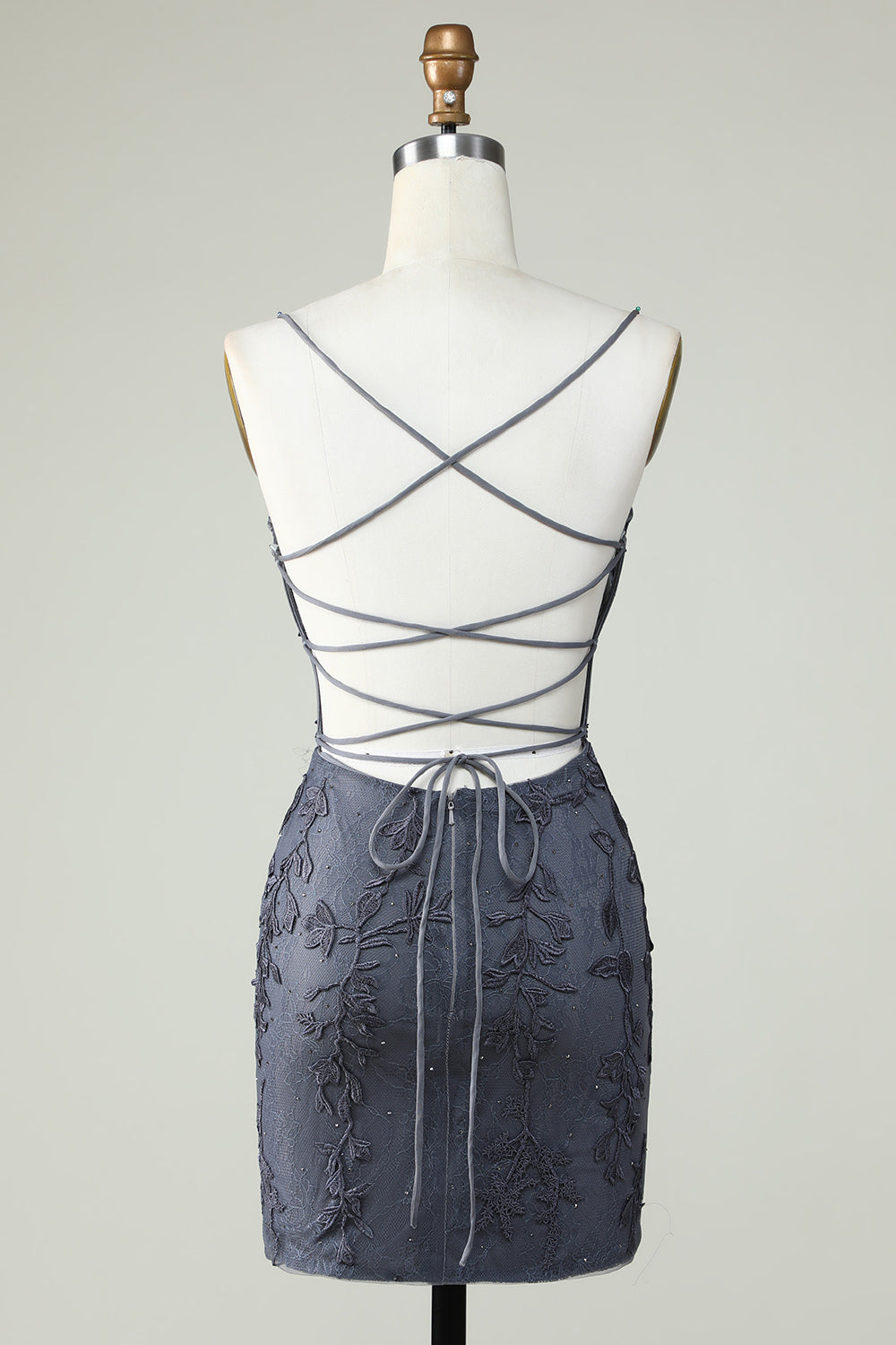 Spaghetti Straps Tight Homecoming Dress with Appliques Cocktail Prom Party Club Dresses