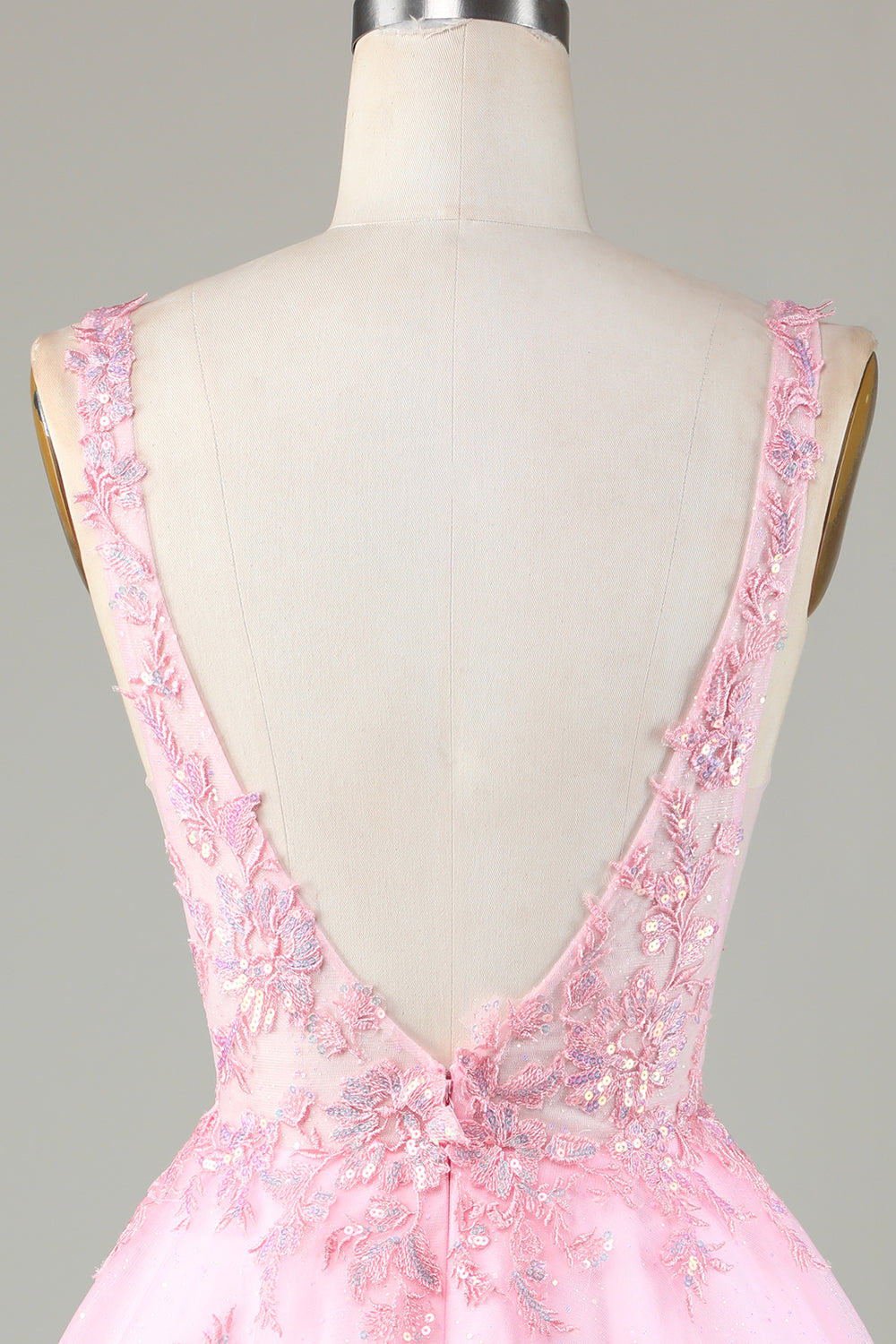 Pink Cute Sparkly Homecoming Dress with Sequins Appliques Prom Cocktail Dresses