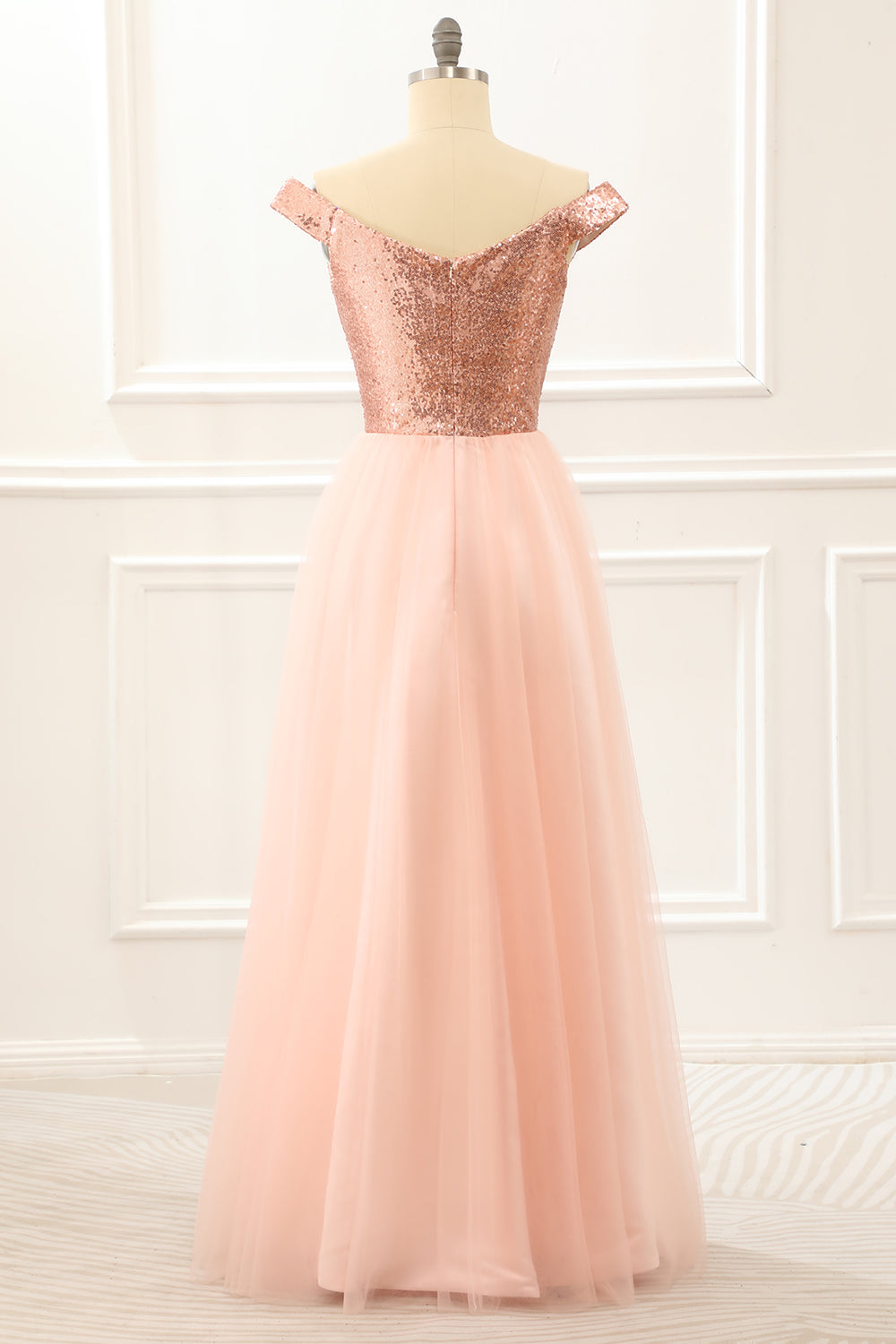 Vestido de fiesta con lentejuelas ruborizadas y hombros descubiertos, vestidos de noche formales, vestidos de fiesta