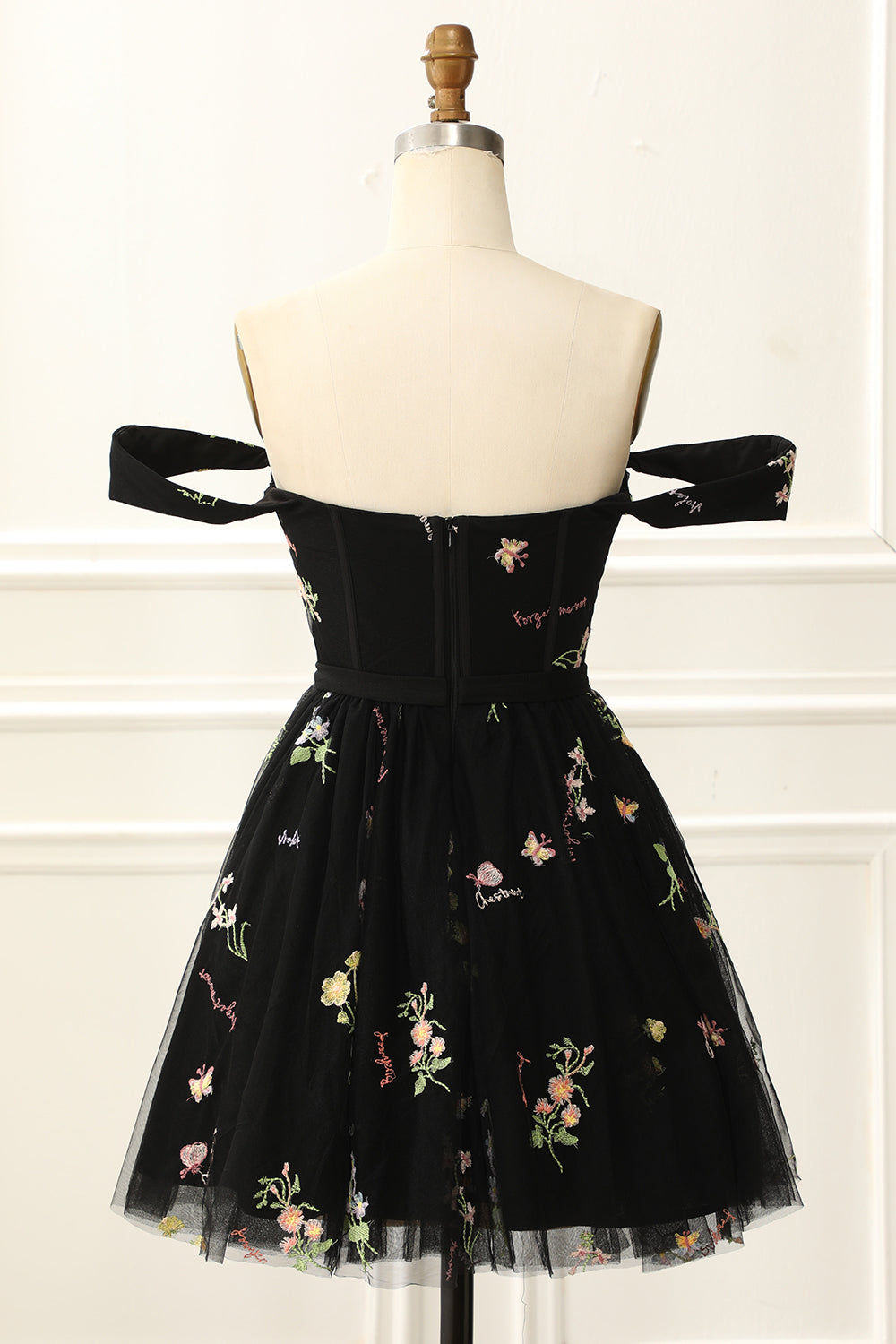 Off the Shoulder Lavender Cute Homecoming Dress with Embroidery Prom Cocktail Dresses