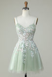A Line Navy Corset Homecoming Dress with Appliques Cocktail Prom Dresses