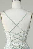 A Line Navy Corset Homecoming Dress with Appliques Cocktail Prom Dresses