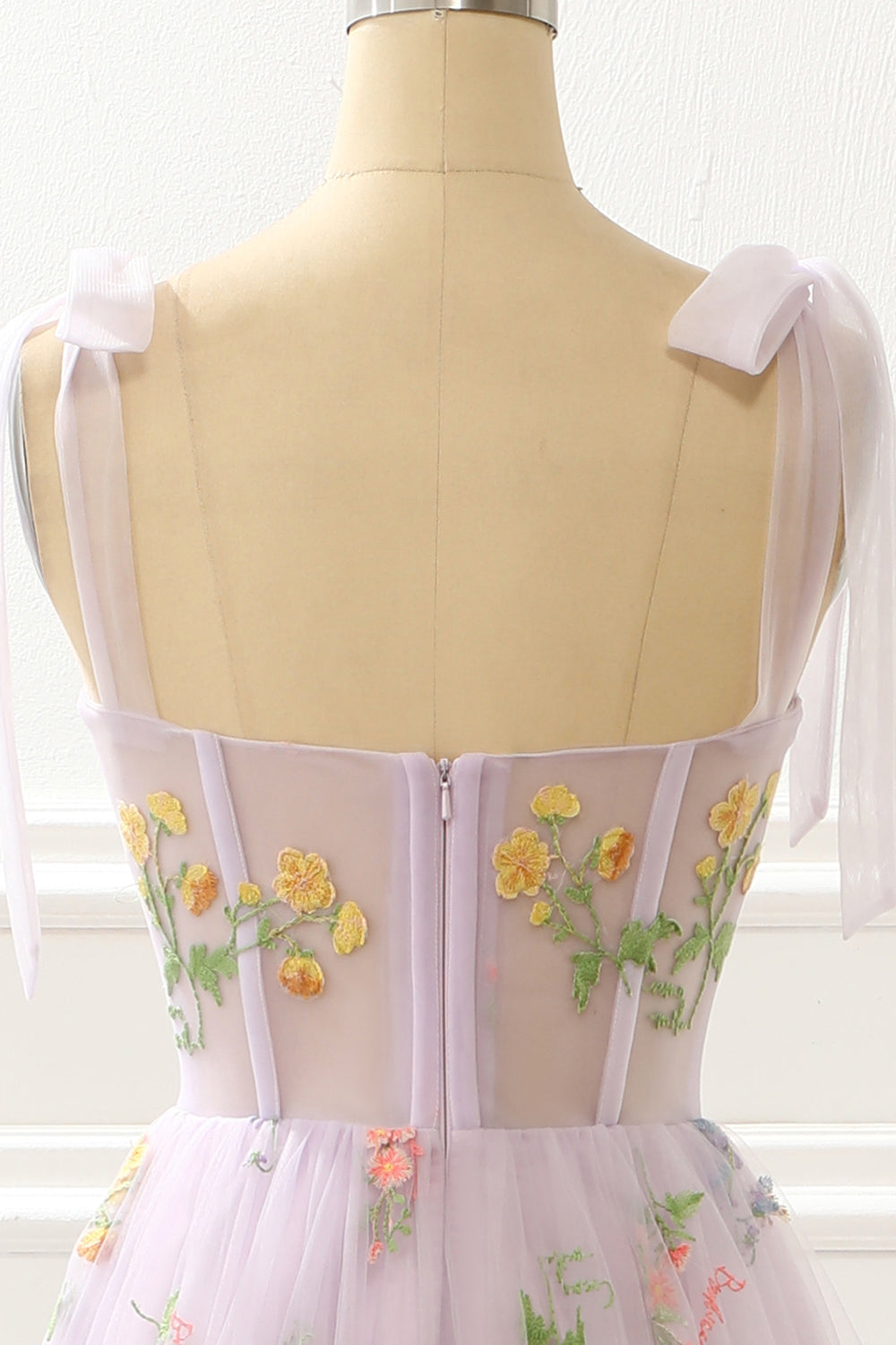 A-Linie Grau Blau Prinzessin Ballkleid Mit Stickerei Formelle Abendkleider