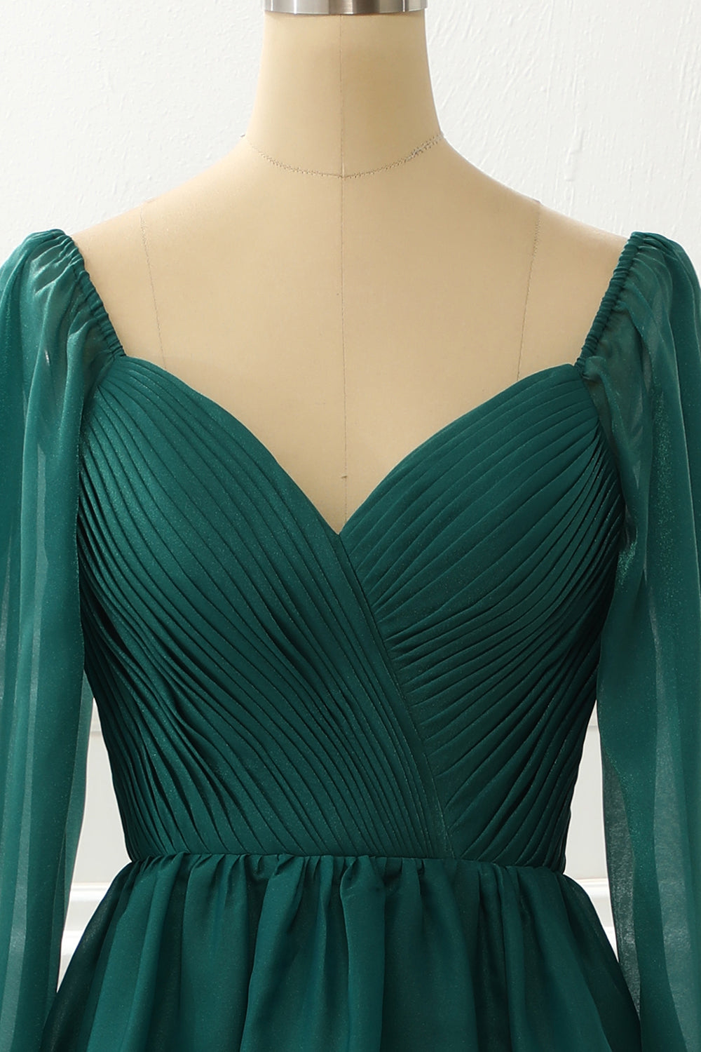 A Line Long Sleeves Prom Dress with Ruffles Evening Mother of the Bride Dresses Gowns