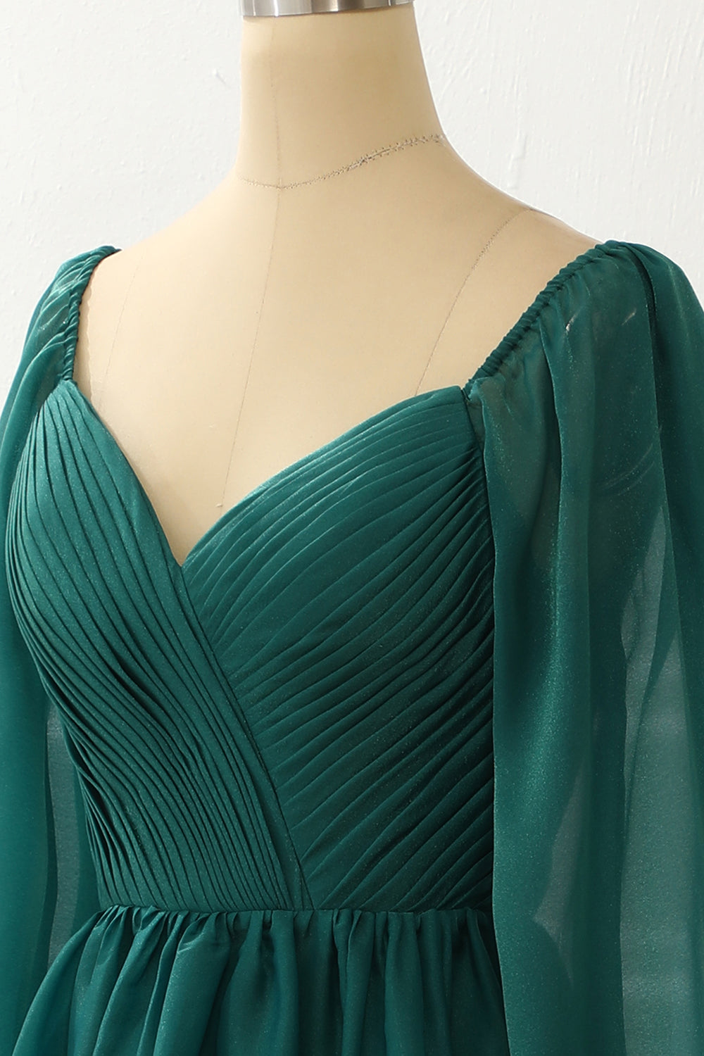 A Line Long Sleeves Prom Dress with Ruffles Evening Mother of the Bride Dresses Gowns