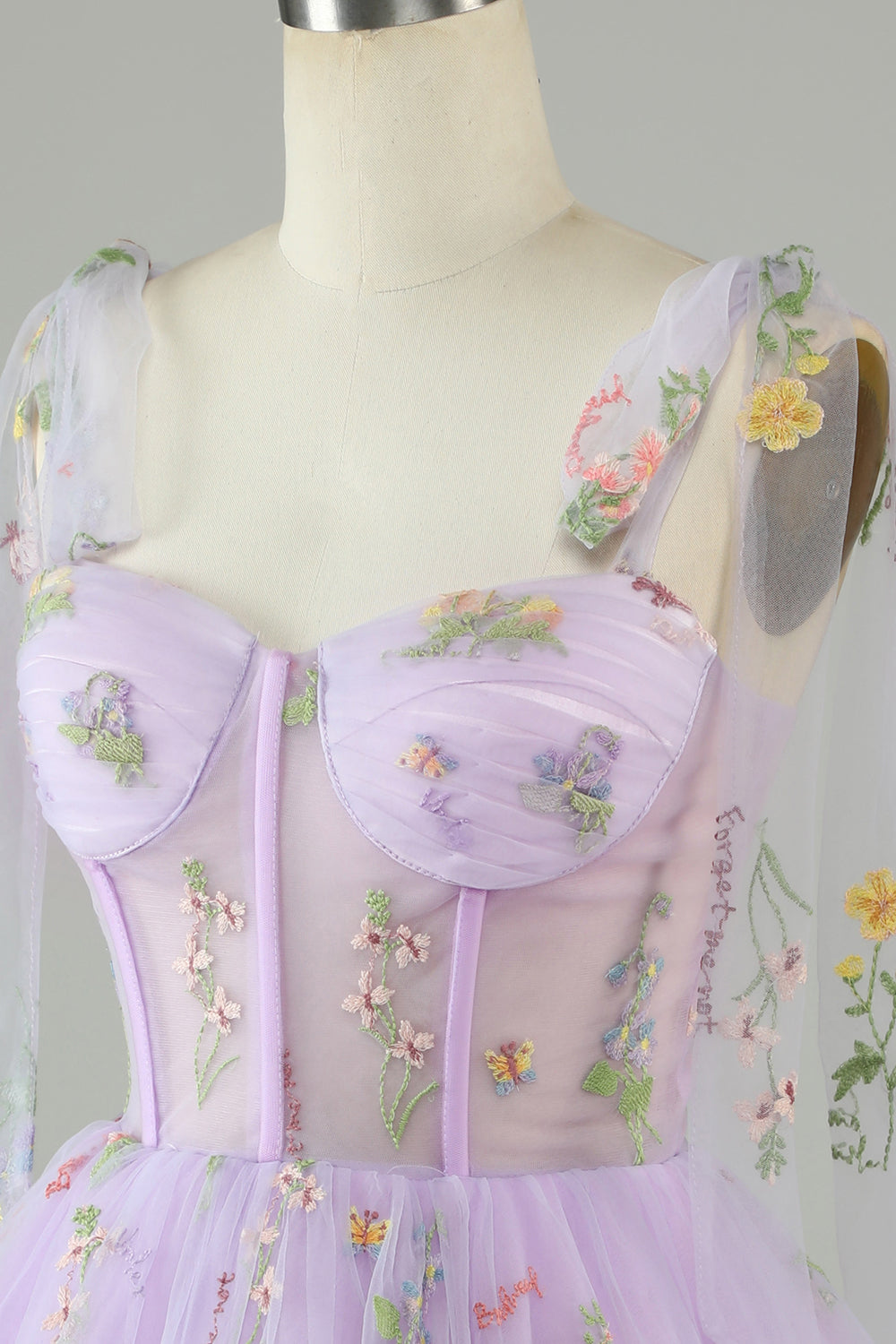 Green A-Line Corset Homecoming Dress with Embroidered Prom Cocktail Dresses