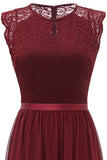 Navy Lace Formal Party Dress