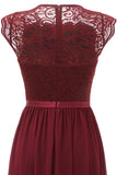 Navy Lace Formal Party Dress