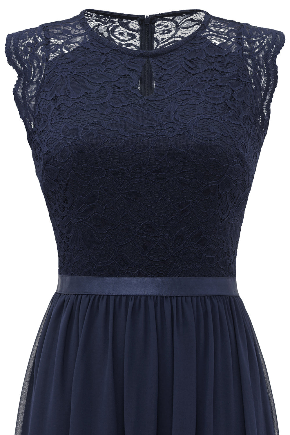 Navy Lace Formal Party Dress