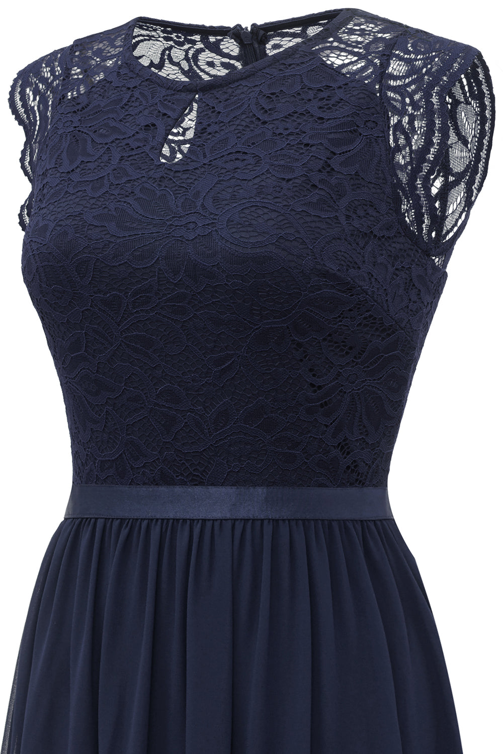 Navy Lace Formal Party Dress