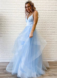 Light Blue Prom Dress, Prom Dresses, Evening Dress, Dance Dress, Graduation School Party Gown, PC0345 - Promcoming