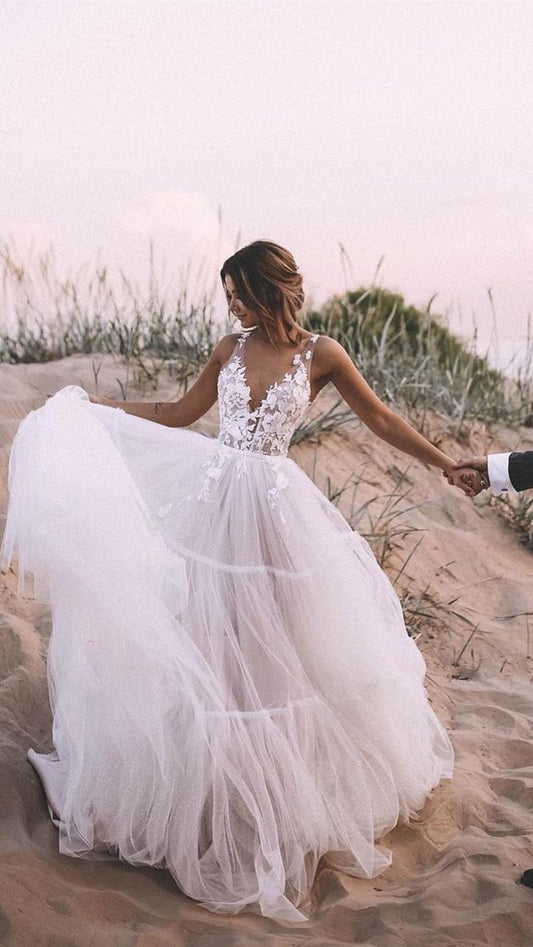 Sexy Beach Wedding Dresses,Cheap Wedding Dresses,Bridal Dresses KB1091