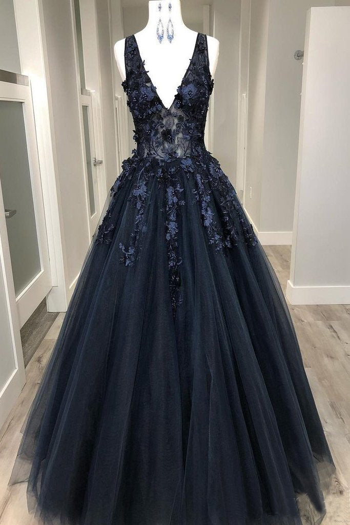 New Style Prom Dress Sheer Top Low Cut