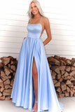 Prom Dress High Slit, Evening Dress, Dance Dress, Graduation School Party Gown, KB0457