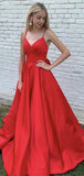 Rotes Satin-Abschlusskleid, Winterkleid, Festzugstanzkleider, Back to School Partykleid, KB0684 