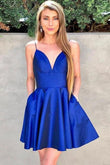 Royal Blue Homecoming Dress, Short Prom Dress, Dance Dresses, Back To School Party Gown, KB0865