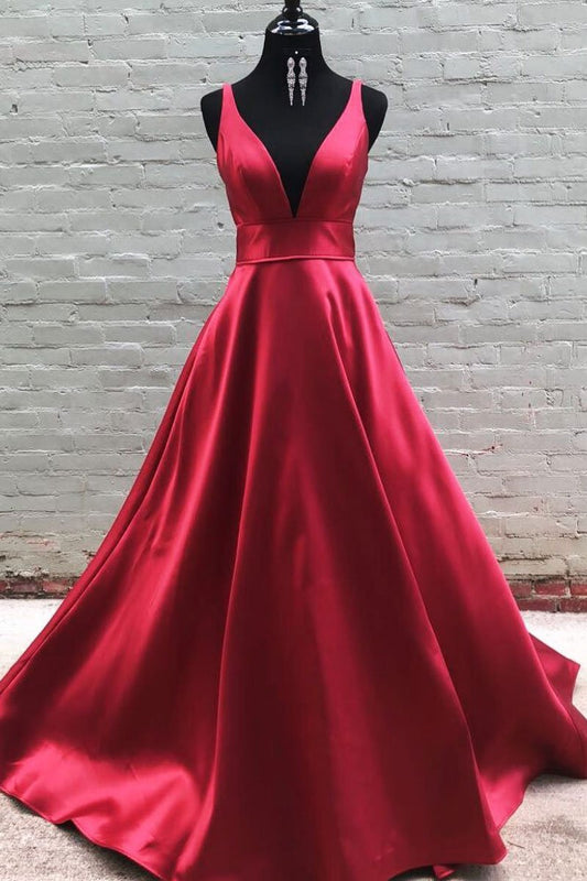 Burgunderrotes Ballkleid, Formales Kleid, Festzugstanzkleid, Back to School Partykleid, KB0700 