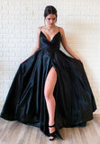 Sexy Black Prom Dress High Slit, Evening Dress, Special Occasion Dress, Formal Dress, Graduation School Party Gown, PC0509 - Promcoming