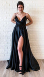 Sexy Black Prom Dress High Slit, Evening Dress, Special Occasion Dress, Formal Dress, Graduation School Party Gown, PC0509 - Promcoming