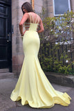 Mermaid Yellow Prom Dress, Formal Dress, Evening Dress, Pageant Dance Dresses, School Party Gown, KB0712