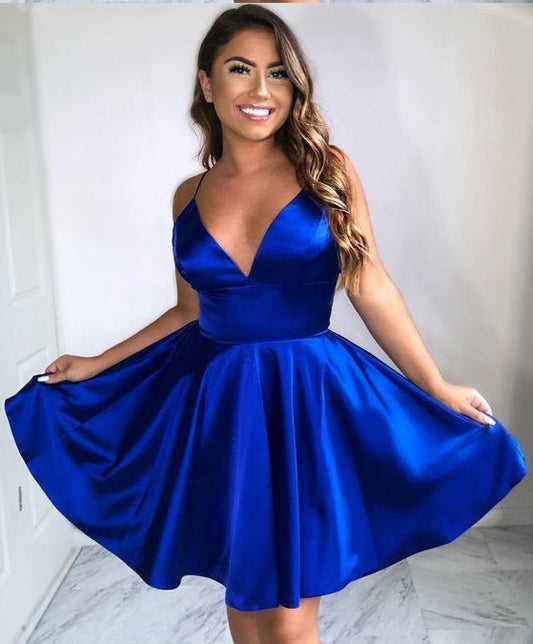 Royal Blue Homecoming Dress, Short Prom Dress, Dance Dresses, Back To School Party Gown, KB0866