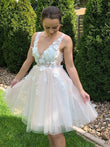 Homecoming Dress Sheer Top, Short Prom Dress ,Formal Dress, Pageant Dance Dresses, Back To School Party Gown, KB0823
