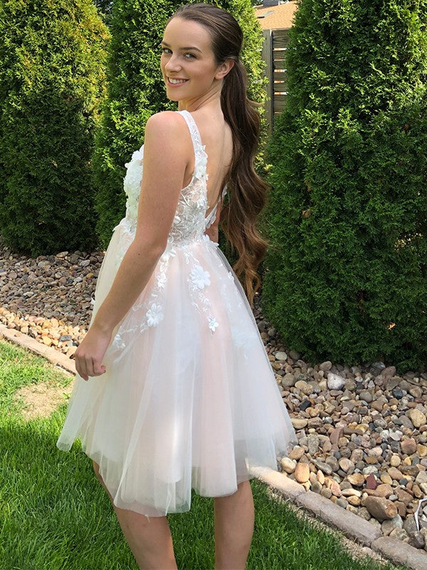 Homecoming Dress Sheer Top, Short Prom Dress ,Formal Dress, Pageant Dance Dresses, Back To School Party Gown, KB0823