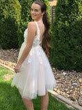 Homecoming Dress Sheer Top, Short Prom Dress ,Formal Dress, Pageant Dance Dresses, Back To School Party Gown, KB0823