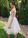 Homecoming Dress Sheer Top, Short Prom Dress ,Formal Dress, Pageant Dance Dresses, Back To School Party Gown, KB0823