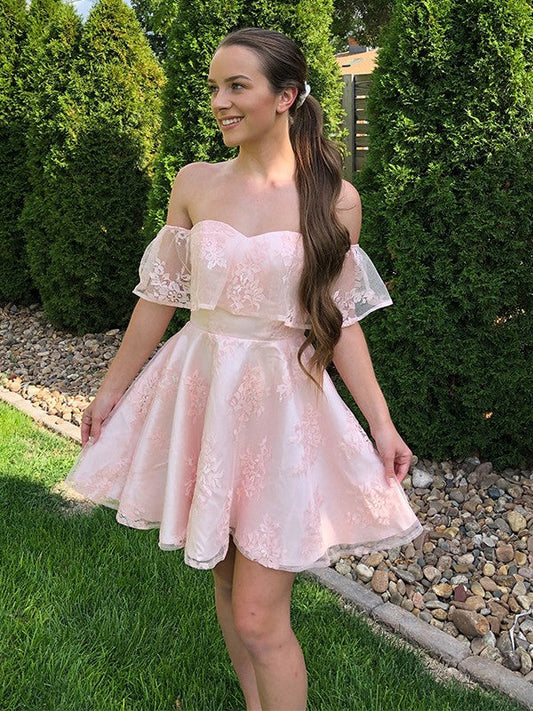 Lace Homecoming Dress , Short Prom Dress ,Formal Dress, Pageant Dance Dresses, Back To School Party Gown, KB0825