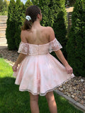 Lace Homecoming Dress , Short Prom Dress ,Formal Dress, Pageant Dance Dresses, Back To School Party Gown, KB0825