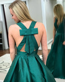 Satin Prom Dress Deep V Neckline, Prom Dresses, Evening Dress, Graduation School Party Gown, PC0328 - Promcoming