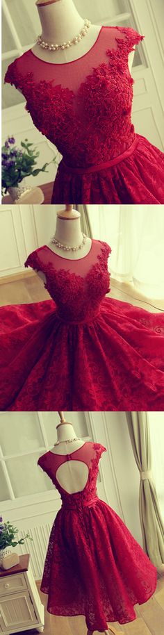 Lace Homecoming Dress, Short Prom Dress, Dance Dress, Formal Dress, Graduation School Party Gown, PC0578 - Promcoming