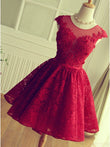 Lace Homecoming Dress, Short Prom Dress, Dance Dress, Formal Dress, Graduation School Party Gown, PC0578 - Promcoming