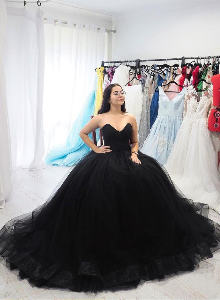Black Prom Dress, Birthday Party Dress, Sweet 16 Dress, Formal Dress, Graduation School Party Gown, PC0507 - Promcoming